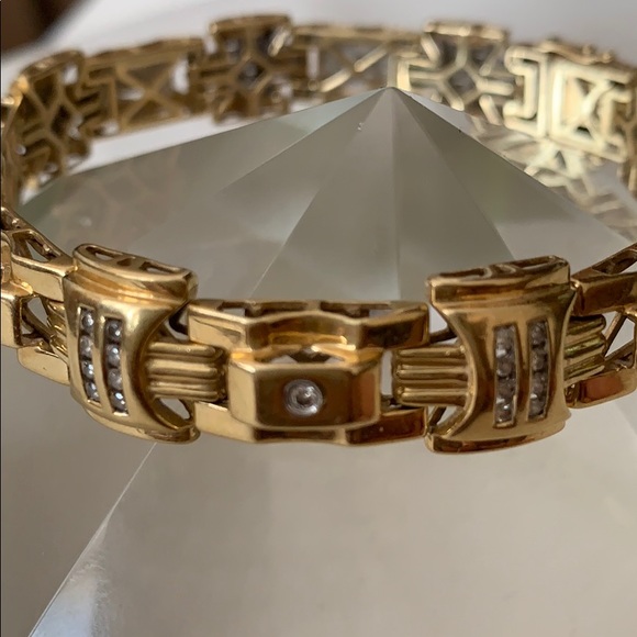 14k Yellow Gold Diamond bracelet - Picture 2 of 9